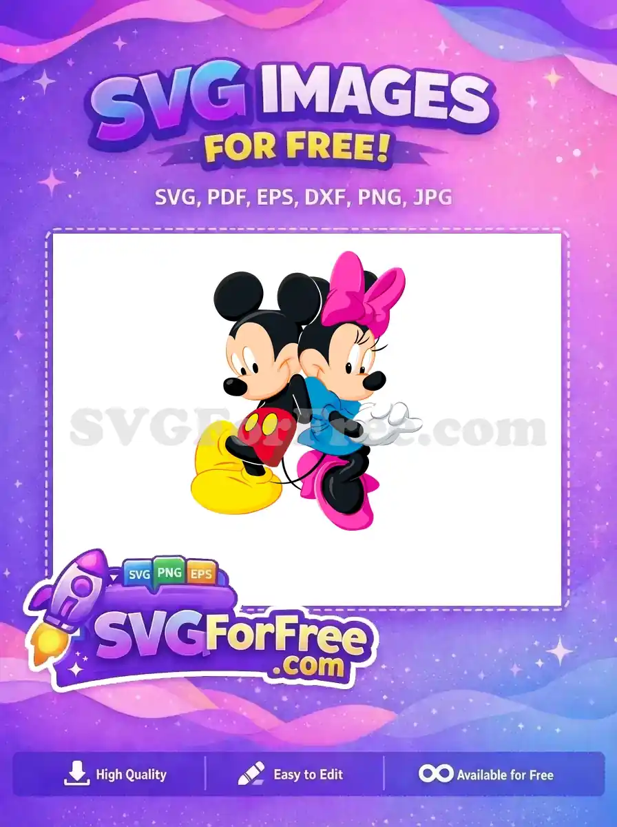 Free Mickey Mouse Red Shorts Free Minnie Mouse Pink Bow Disney Free SVG