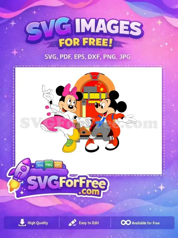Free Retro Jukebox Free Minnie Mouse Dancing Free Disney SVG