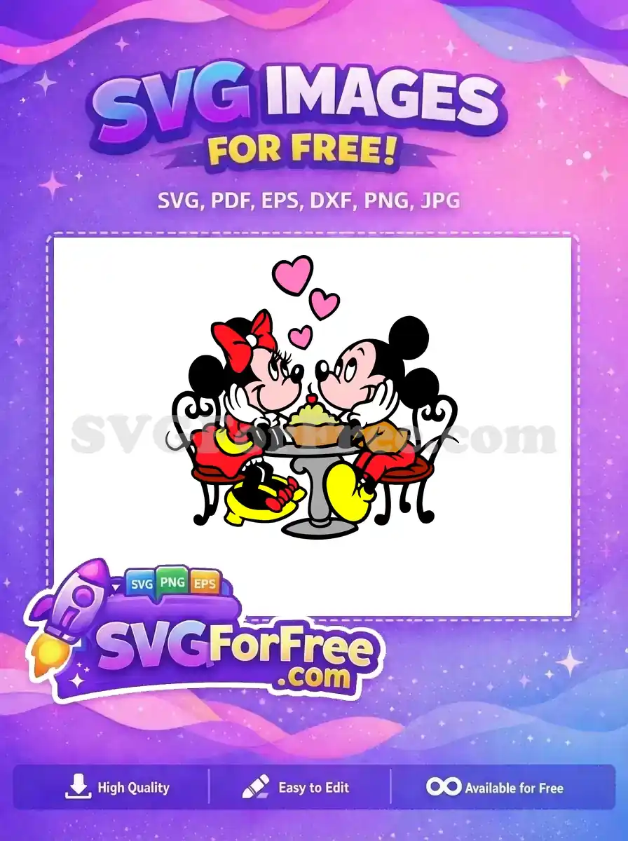 Free Minnie Red Bow Free Mickey Pie Date Cartoon Free SVG