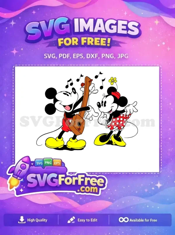 Free Musical Instrument Free Minnie Mouse Disney Free SVG