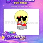 Free Minnie Red Bow Free Yellow Moon Disney Free SVG - Instant Download