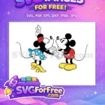 Free Kissing Minnie Mouse Free Kissing Mickey Mouse Cartoon Free SVG - Instant Download