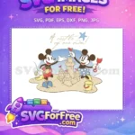 Free Smiling Minnie Free Mickey Sandcastle Disney Free SVG - Instant Download