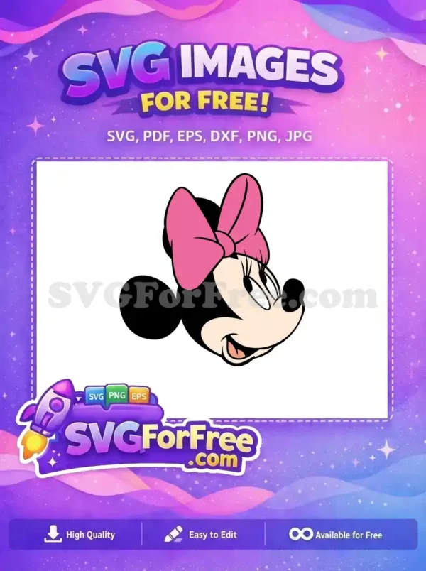 Free Smiling Minnie Free Pink Bow Disney Free SVG 4 Free Smiling Minnie Free Pink Bow Disney Free SVG 4