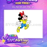 Free Minnie Mouse Looking Up Free Yellow Outfit Disney Free SVG - Instant Download