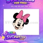 Free Smiling Minnie Free Pink Bow Disney Free SVG 5 - Instant Download
