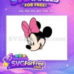 Free Smiling Minnie Free Pink Bow Disney Free SVG 6 - Instant Download