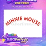 Free Red Minnie Free Mouse Disney Characters Free SVG - Instant Download