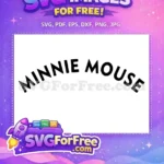 Free Minnie Mouse Text Free Disney Font Free SVG - Instant Download