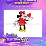 Free Minnie Red Bow Free Heart Envelope Disney Free SVG - Instant Download