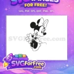 Free Classic Minnie Mouse Free Hands Disney Free SVG - Instant Download