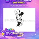 Free Cheerful Minnie Free Classic Pose Disney Free SVG - Instant Download