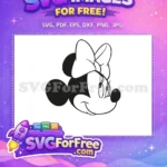 Free Minnie Mouse Bow Free Smiling Face Disney Free SVG 2 - Instant Download