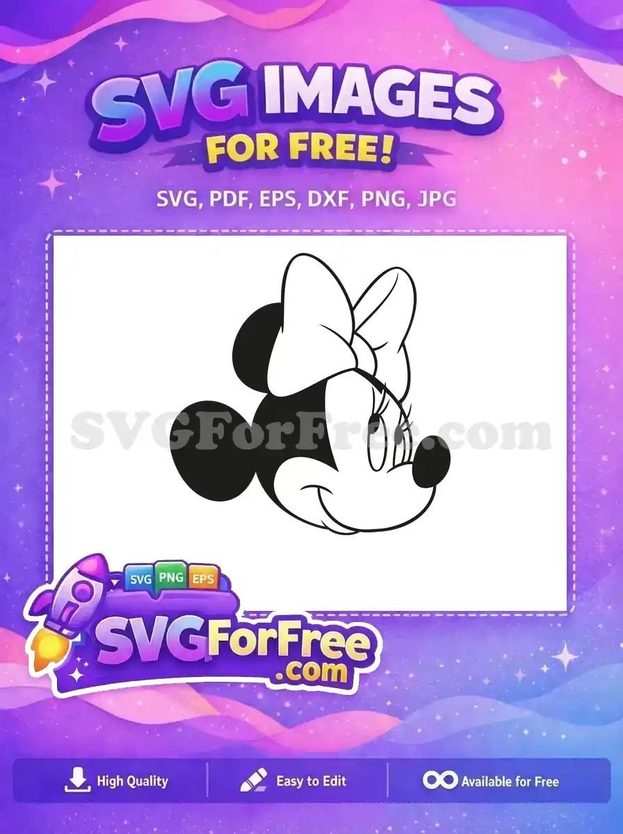 Free Minnie Mouse Bow Free Smiling Face Disney Free SVG 2