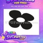 Free Black Flower Free Minnie Mouse Headband Silhouette Free SVG - Instant Download