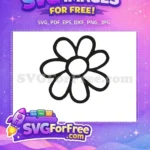 Free Black Outline Flower Free Minnie Mouse Icon Free SVG - Instant Download