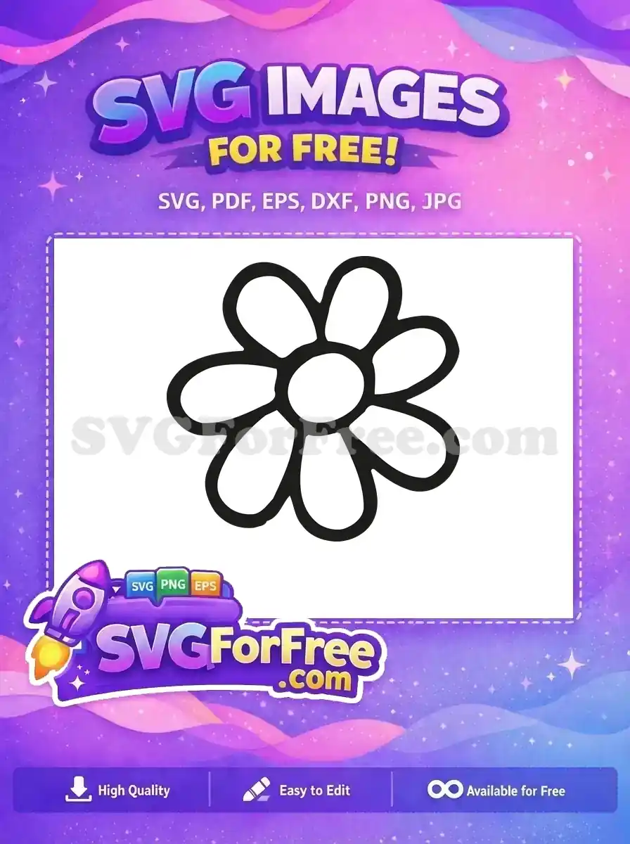 Free Black Outline Flower Free Minnie Mouse Icon Free SVG