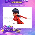 Free Smiling Ladybug Free Action Pose Miraculous Free SVG - Instant Download