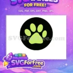 Free Green Paw Print Free Black Circle Miraculous Free SVG - Instant Download