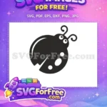 Free Cute Ladybug Silhouette Free Cartoon Miraculous Free SVG - Instant Download