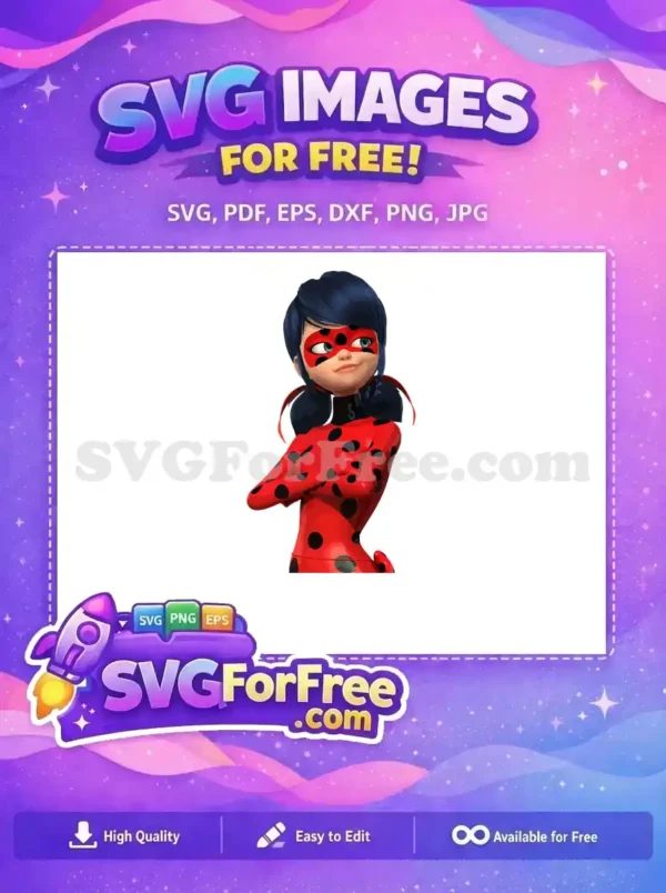 Free Smirking Ladybug Free Crossed Arms Miraculous Free SVG