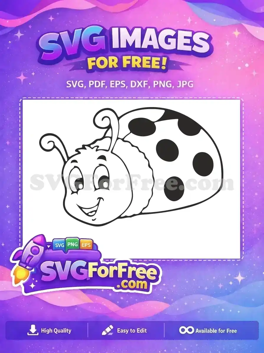 Free Smiling Ladybug Free Black Spots Miraculous Free SVG 2