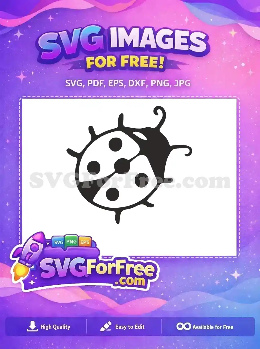 Free Black Spots Free Ladybug Silhouette Miraculous Free SVG 2