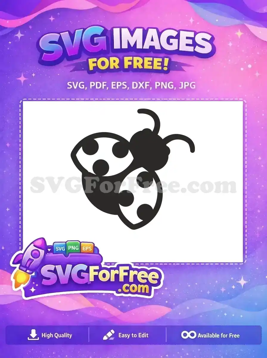 Free Ladybug Silhouette Free Black Spots Miraculous Free SVG