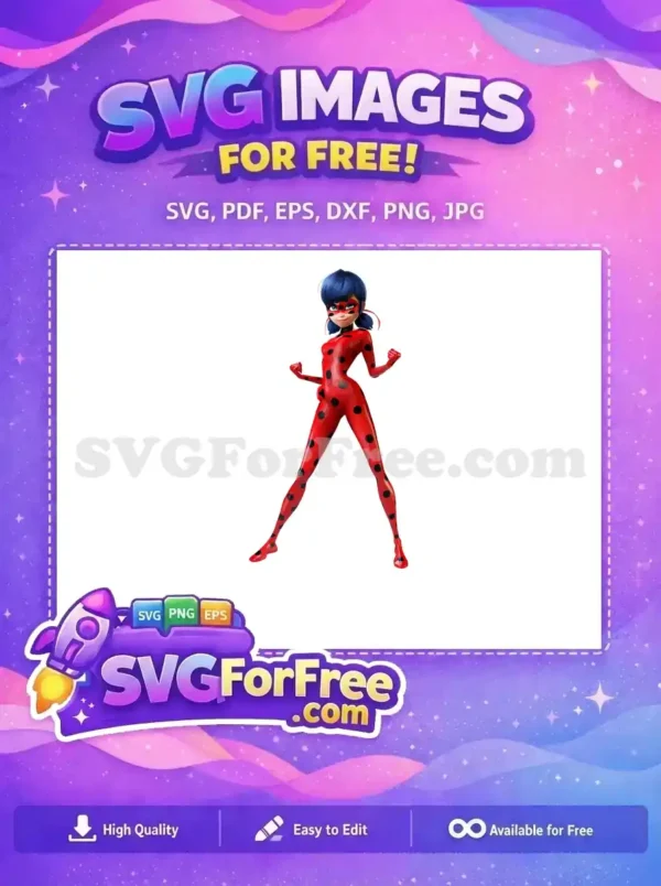 Free Confident Ladybug Free Polka Dot Miraculous Free SVG