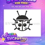 Free Black Ladybug Spots Free Simple Line Miraculous Free SVG - Instant Download