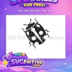 Free Black Silhouette Ladybug Free Classic Spotted Insect Miraculous Ladybug Disney Free SVG - Instant Download