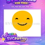Free Yellow Happy Face Free Smiling Simple Free SVG - Instant Download
