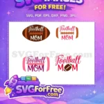 Free Brown Football Free Mom Cut Miscellaneous Free SVG - Instant Download