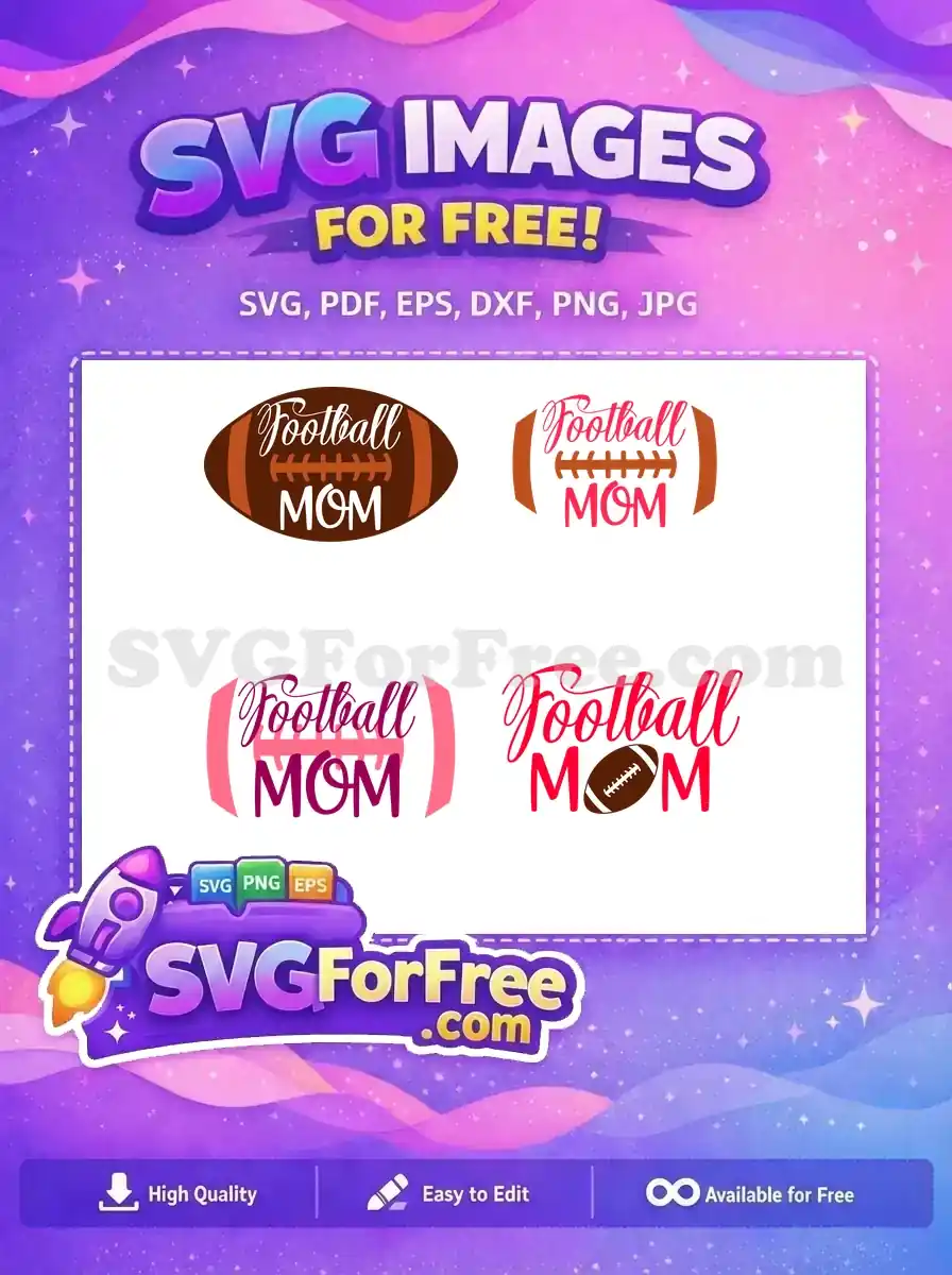 Free Brown Football Free Mom Cut Miscellaneous Free SVG
