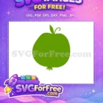 Free Green Apple Shape Free Simple Cutout Miscellaneous Free SVG - Instant Download