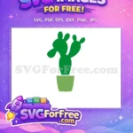 Free Green Prickly Pear Free Cactus in Pot Plants Free SVG - Instant Download