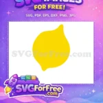 Free Yellow Lemon Free Citrus Miscellaneous Cut Free SVG - Instant Download