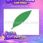 Free Simple Green Leaf Cutout Free Nature Element Design Free SVG - Instant Download