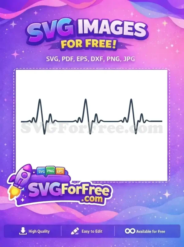 Free Heart Monitor Line Free Medical Graph Beat Free SVG