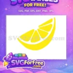 Free Yellow Lemon Slice Free Citrus Fruit Cut Free SVG - Instant Download