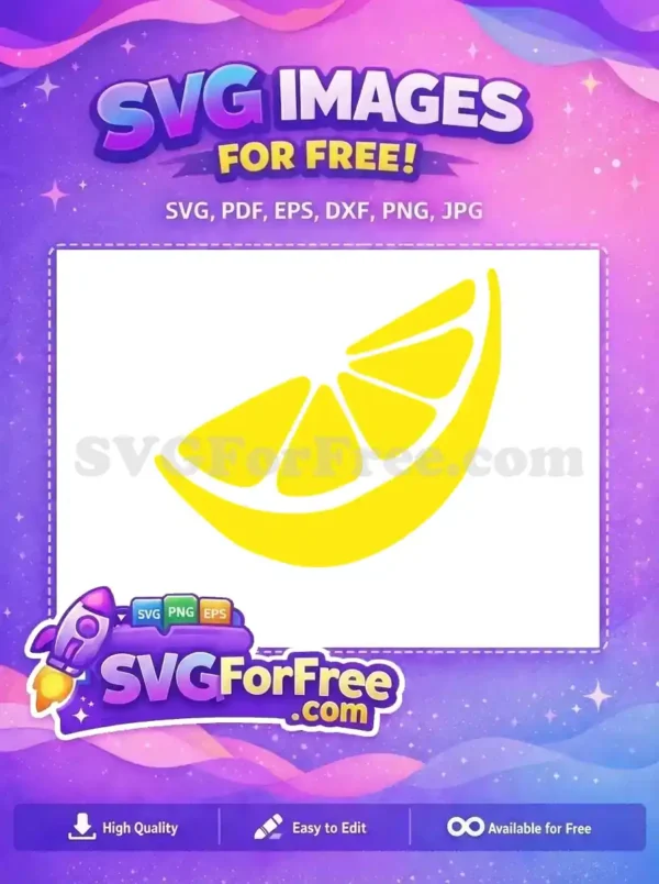 Free Yellow Lemon Slice Free Citrus Fruit Cut Free SVG