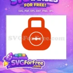 Free Orange Padlock Free Round Lock Security Free SVG - Instant Download