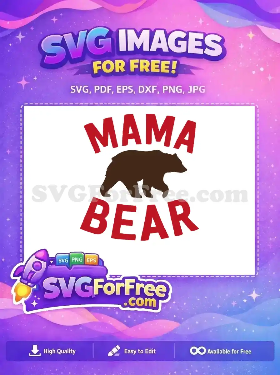 Free Mama Bear Silhouette Free Walking Brown Bear Family Free SVG