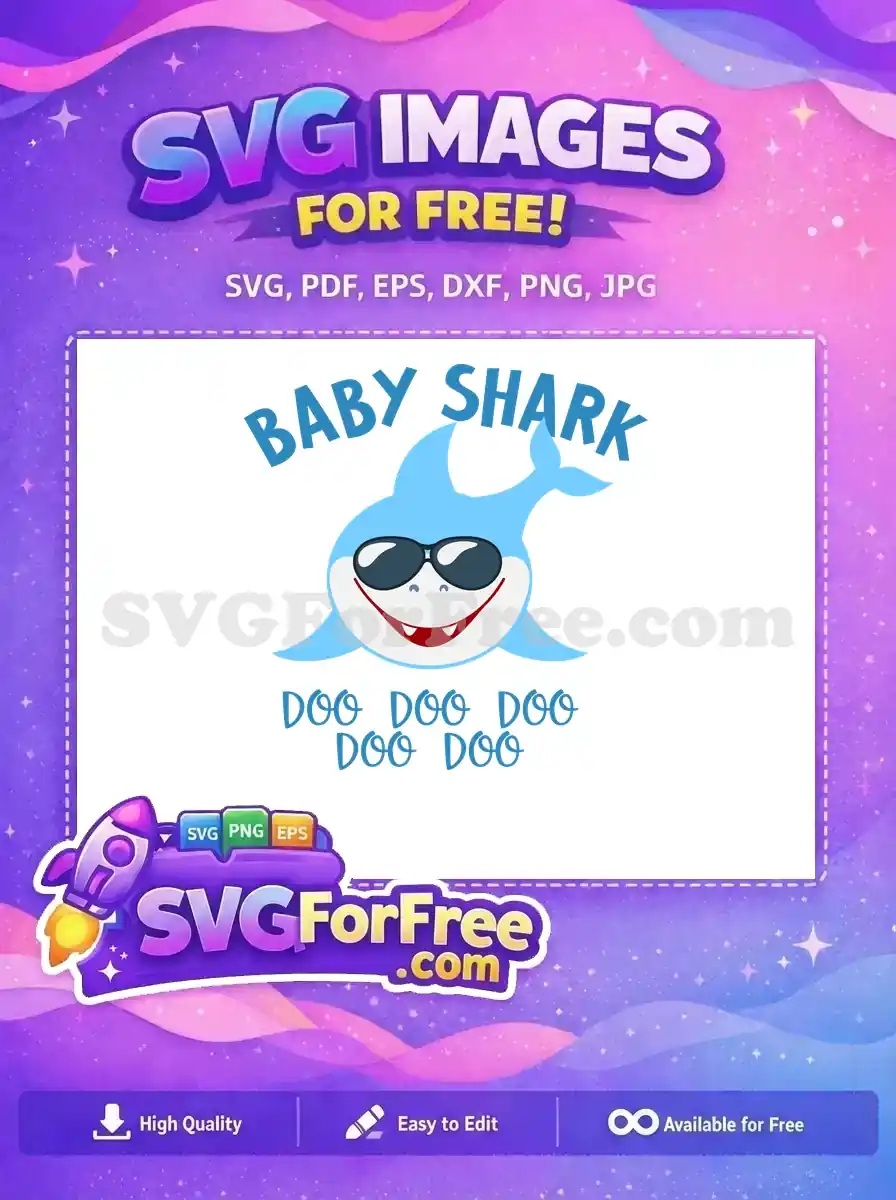 Free Sunglasses Detail Free Smiling Shark Baby Movie Free SVG