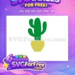 Free Green Cactus Free Yellow Pot Miscellaneous Free SVG 2 - Instant Download