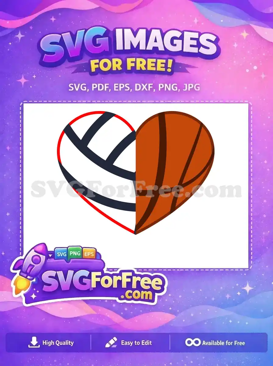 Free Volleyball Lines Free Basketball Half Sports Free SVG