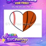 Free Baseball Stitch Free Basketball Lines Sports Free SVG - Instant Download