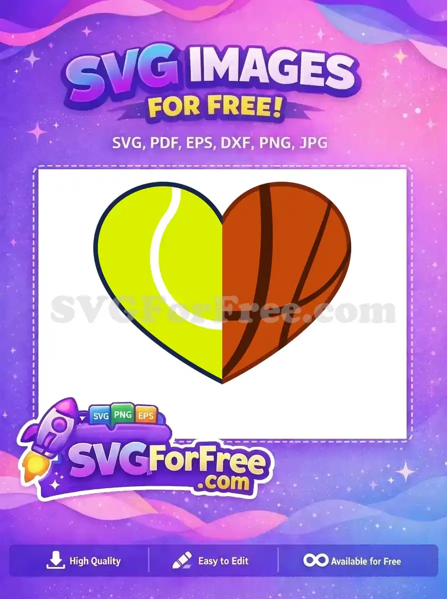 Free Yellow Tennis Free Orange Basketball Sports Free SVG