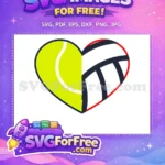 Free Yellow Tennis Free Volleyball Heart Miscellaneous Free SVG - Instant Download