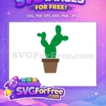 Free Green Cactus Free Prickly Plant Desert Free SVG - Instant Download
